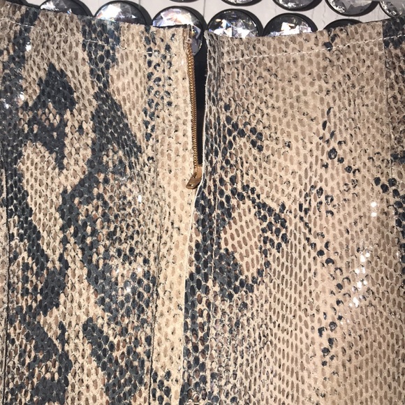 Newport News Shiny Snake Midi Leather Skirt - Picture 5 of 7